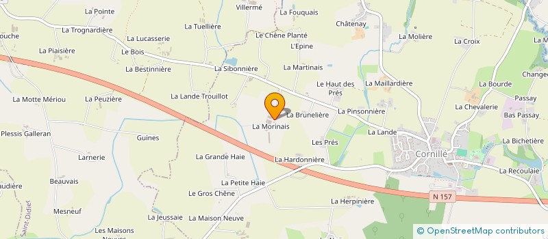 localisation de l'entreprise GAEC DE LA MORILIERE à CORNILLE
