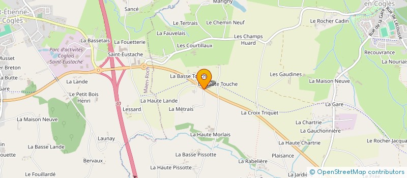 localisation de l'entreprise GAEC DE LA MORLAIS à SAINT-GERMAIN-EN-COGLES