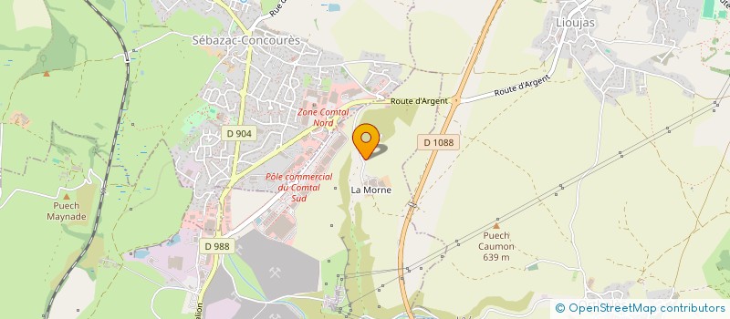 localisation de l'entreprise GAEC DE LA MORNE  ONET-LE-CHATEAU