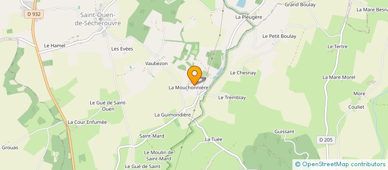 localisation de l'entreprise GAEC DE LA MOUCHONNIERE à SAINT-OUEN-DE-SECHEROUVRE