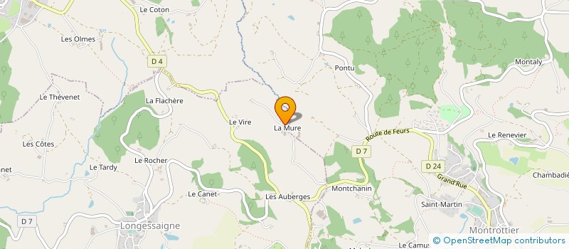 localisation de l'entreprise GAEC DE LA MURE à LONGESSAIGNE