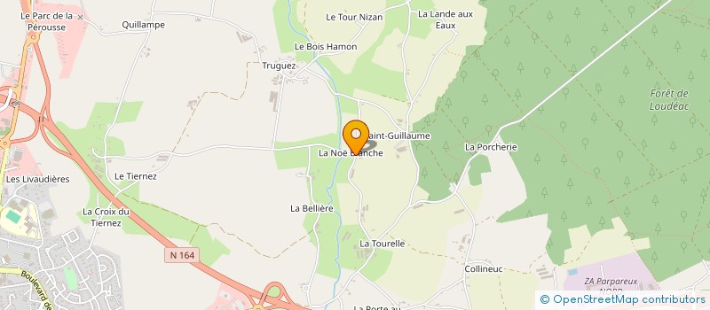 localisation de l'entreprise GAEC DE LA NOE BLANCHE à LOUDEAC