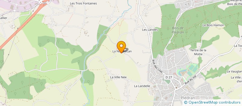 localisation de l'entreprise GAEC DE LA NOE RECAN à PLEDRAN