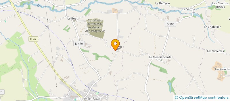 localisation de l'entreprise GAEC DE LA NORMANDIERE à ISIGNY-LE-BUAT