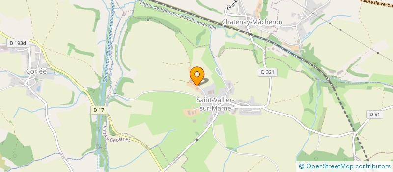 localisation de l'entreprise GAEC DE LA NOUE AU CHENE à SAINT-VALLIER-SUR-MARNE