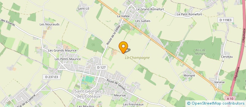 localisation de l'entreprise GAEC DE LA NOUGEREE à SAINT-GEORGES-DES-COTEAUX