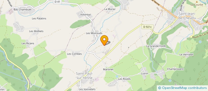 localisation de l'entreprise GAEC DE LA PALETTE à SAINT-PAUL-SUR-YENNE