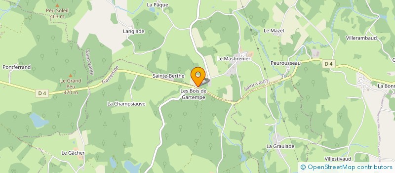 localisation de l'entreprise GAEC DE LA PASSION à SAINT-VAURY
