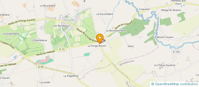 localisation de l'entreprise GAEC DE LA PAUMERIE  OUVILLE