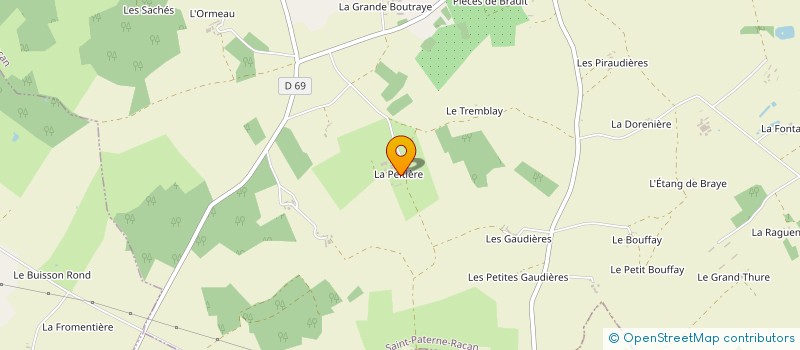 localisation de l'entreprise GAEC DE LA PELTIERE à SAINT-PATERNE-RACAN