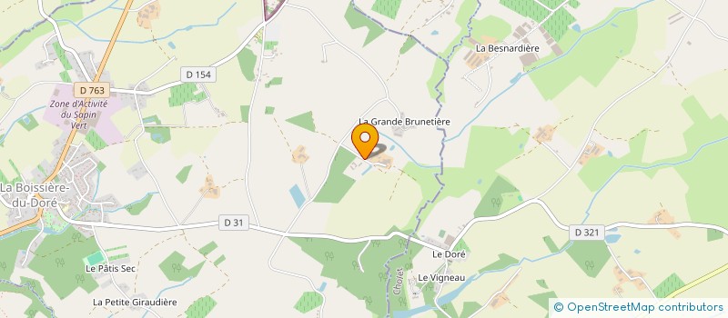 localisation de l'entreprise GAEC DE LA PEQUINIERE à LA BOISSIERE-DU-DORE