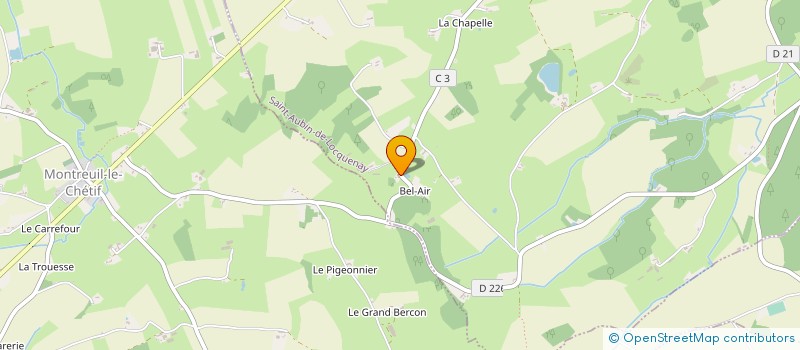 localisation de l'entreprise GAEC DE LA PERAUDERIE à MONTREUIL-LE-CHETIF