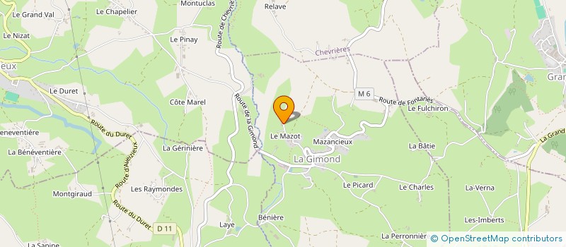 localisation de l'entreprise GAEC DE LA PERIERE à LA GIMOND