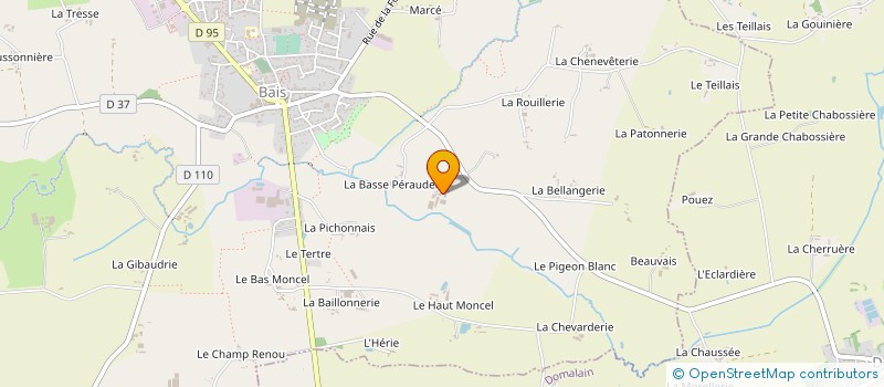 localisation de l'entreprise GAEC DE LA PERRAUDERIE à BAIS
