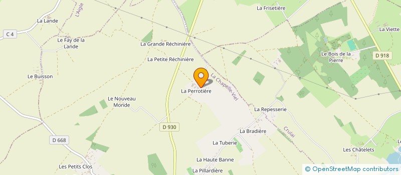 localisation de l'entreprise GAEC DE LA PERROTIERE à LA CHAPELLE-VIEL