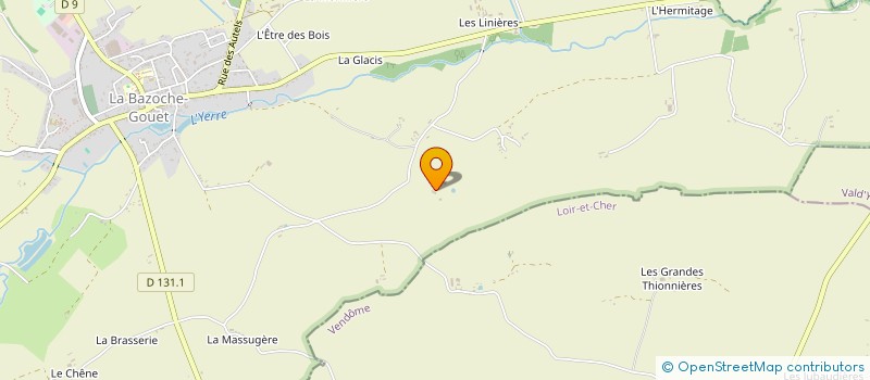 localisation de l'entreprise GAEC DE LA PETITE BORDE à LA BAZOCHE-GOUET