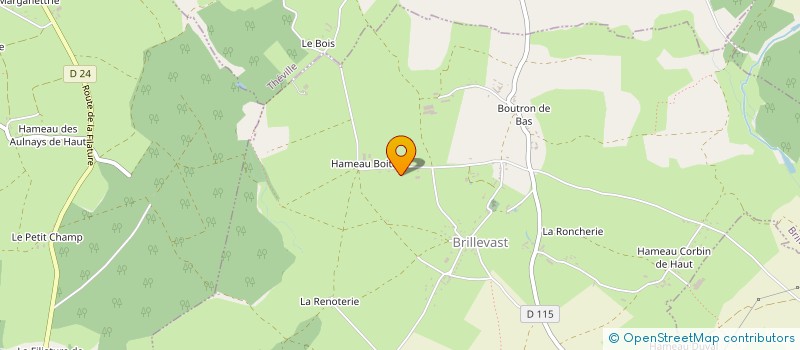 localisation de l'entreprise GAEC DE LA PETITE CHESNAIE à BRILLEVAST
