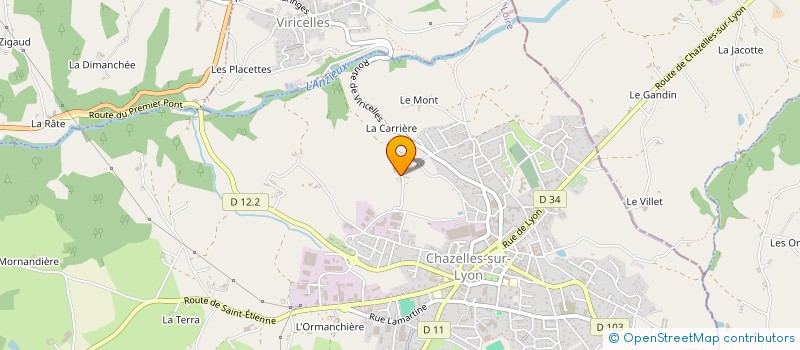 localisation de l'entreprise GAEC DE LA PETITE FORET à CHAZELLES SUR LYON