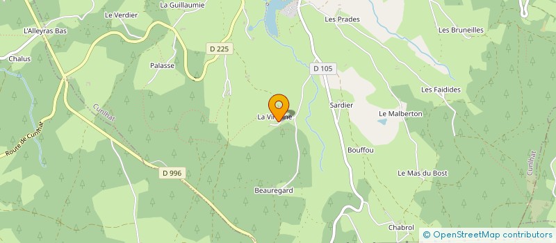 localisation de l'entreprise GAEC DE LA PETITE MOULICHE  CUNLHAT