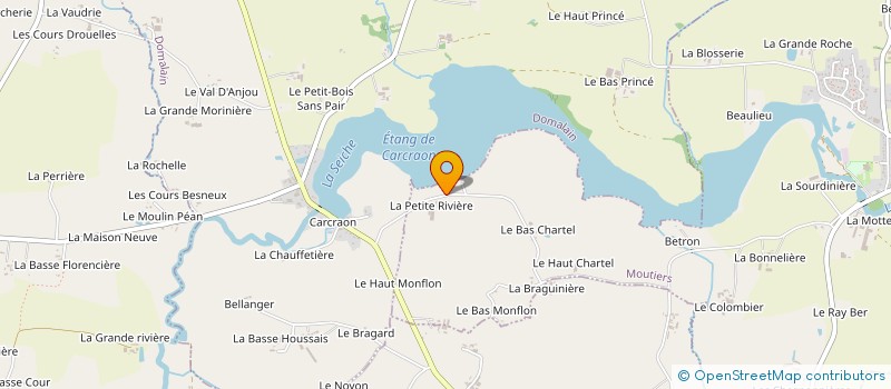 localisation de l'entreprise GAEC DE LA PETITE RIVIERE  MOUTIERS
