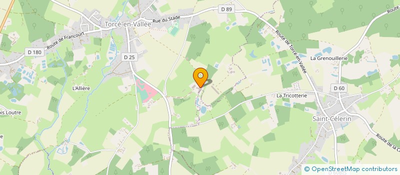 localisation de l'entreprise GAEC DE LA PETITE TOUCHE  TORCE EN VALLEE