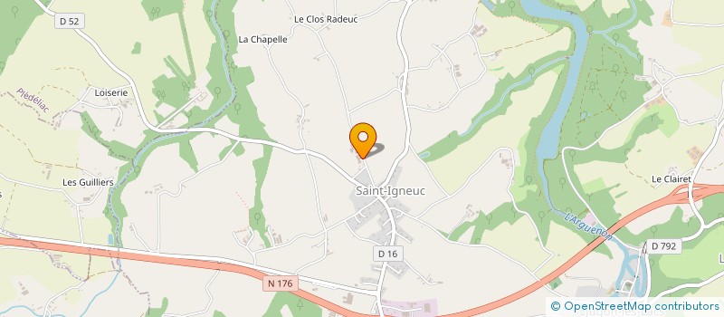 localisation de l'entreprise GAEC DE LA PEYROUSE à JUGON-LES-LACS