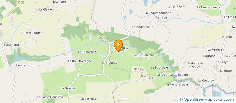 localisation de l'entreprise GAEC DE LA PICARDIE à TALENSAC