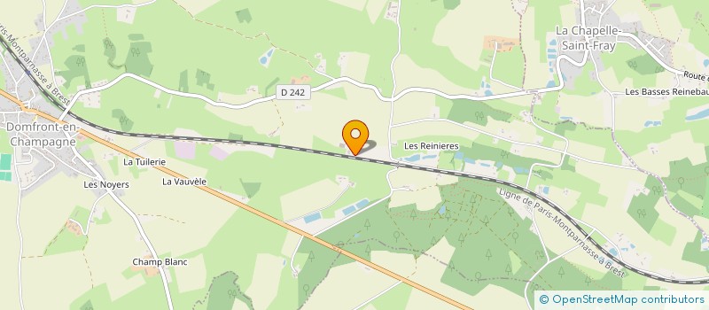 localisation de l'entreprise GAEC DE LA PICHONNIERE à DOMFRONT EN CHAMPAGNE