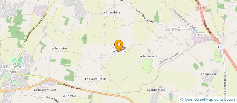 localisation de l'entreprise GAEC DE LA PIERRE BLANCHE à LA PLAINE-SUR-MER