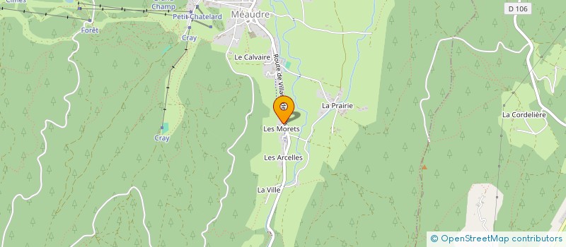 localisation de l'entreprise GAEC DE LA PIERRE DE L EAU à AUTRANS-MEAUDRE EN VERCORS