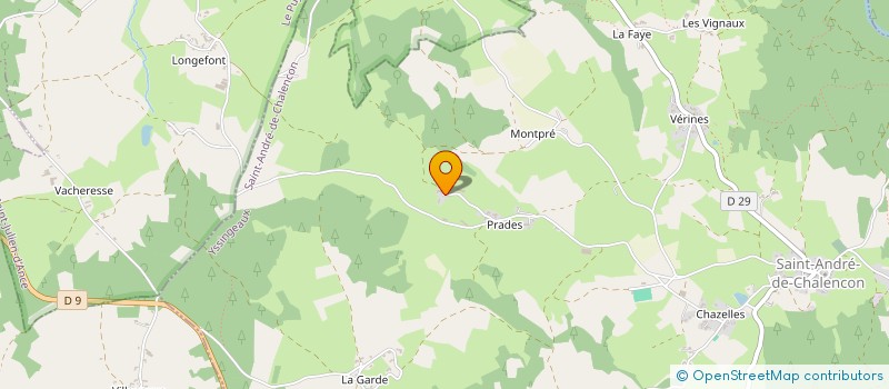 localisation de l'entreprise GAEC DE LA PIERRE NOIRE à SAINT-ANDRE-DE-CHALENCON