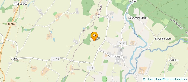 localisation de l'entreprise GAEC DE LA PIGEONNIERE à LA FERTE MACE