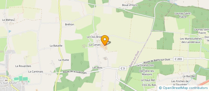 localisation de l'entreprise GAEC DE LA PILAIS  BAINS-SUR-OUST