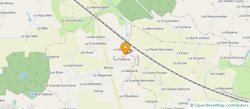 localisation de l'entreprise GAEC DE LA PILTERIE à GENNES-SUR-SEICHE
