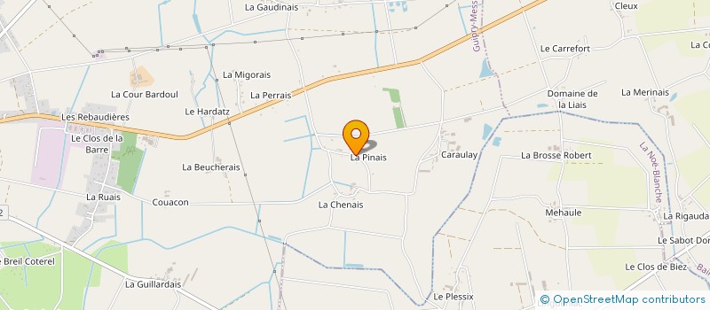 localisation de l'entreprise GAEC DE LA PINAIS à GUIPRY-MESSAC
