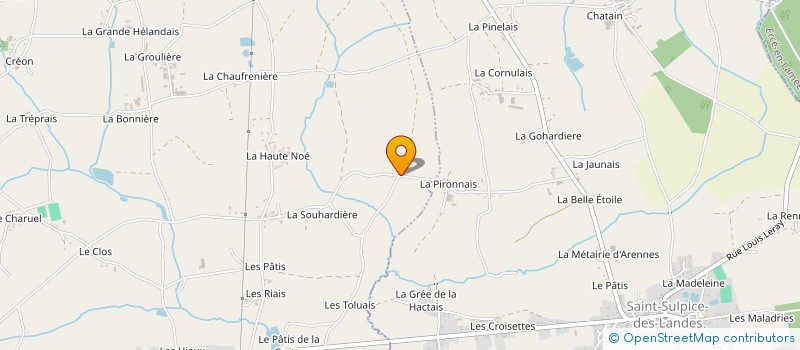 localisation de l'entreprise GAEC DE LA PIRONNAIS à SAINT-SULPICE-DES-LANDES