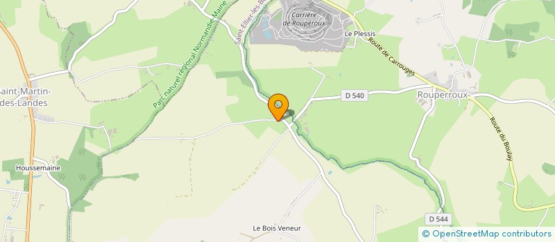 localisation de l'entreprise GAEC DE LA PITOISIERE à ROUPERROUX