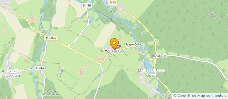 localisation de l'entreprise GAEC DE LA PLAINE  METAIRIES-SAINT-QUIRIN