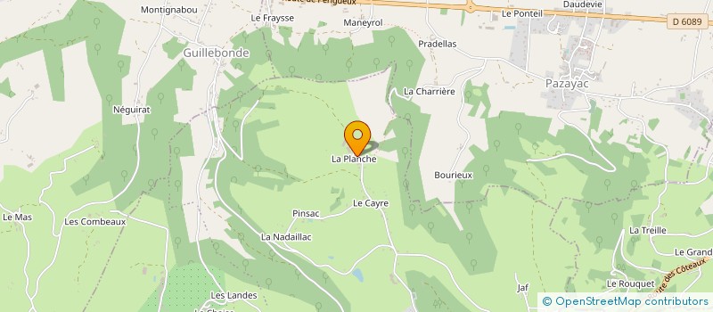 localisation de l'entreprise GAEC DE LA PLANCHE  LES COTEAUX PERIGOURDINS