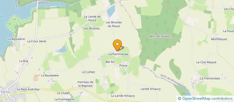 localisation de l'entreprise GAEC DE LA POMMERAIE à FEINS