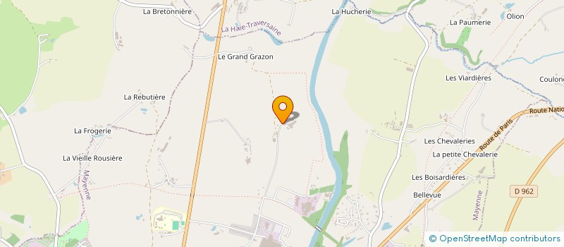 localisation de l'entreprise GAEC DE LA PORTE à MAYENNE