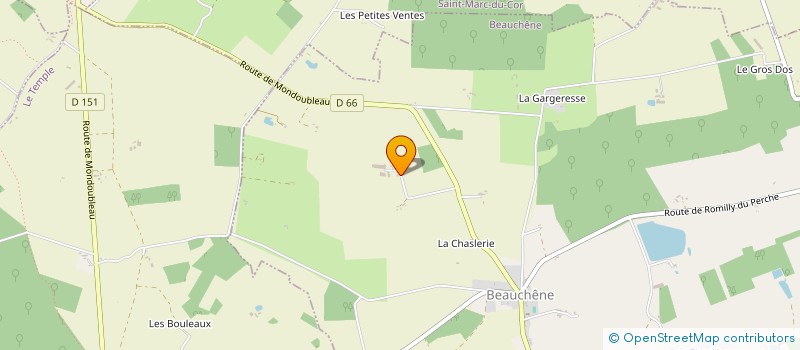 localisation de l'entreprise GAEC DE LA POTERIE  BEAUCHENE