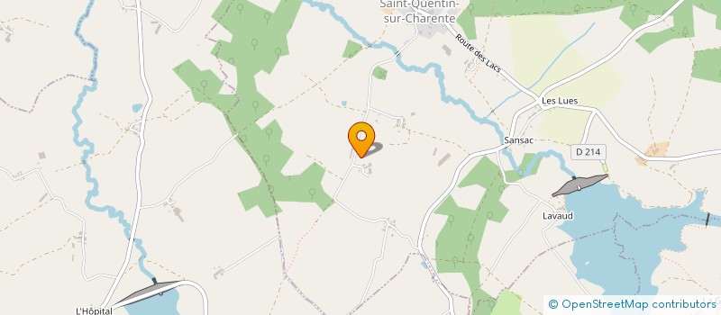 localisation de l'entreprise GAEC DE LA POUGE à SAINT-QUENTIN-SUR-CHARENTE