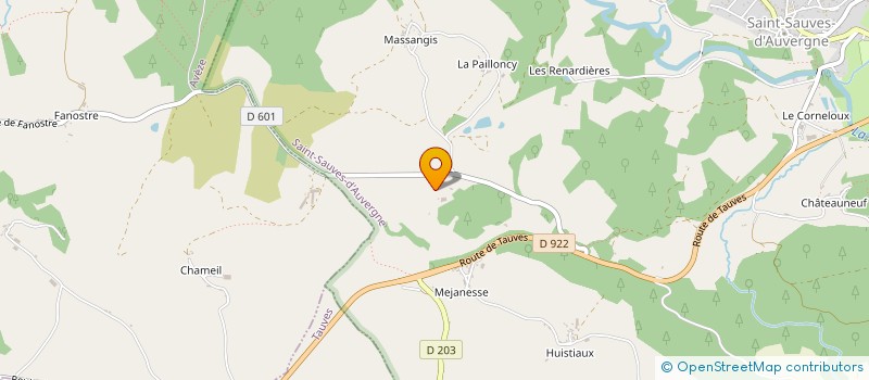 localisation de l'entreprise GAEC DE LA POUSSINIERE à SAINT-SAUVES-D AUVERGNE
