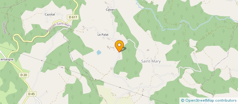 localisation de l'entreprise GAEC DE LA PRADELLE à ROANNES-SAINT-MARY