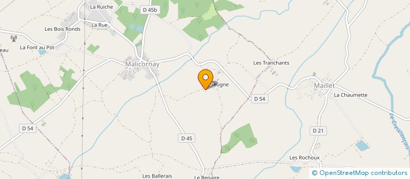 localisation de l'entreprise GAEC DE LA PREUGNE à MALICORNAY