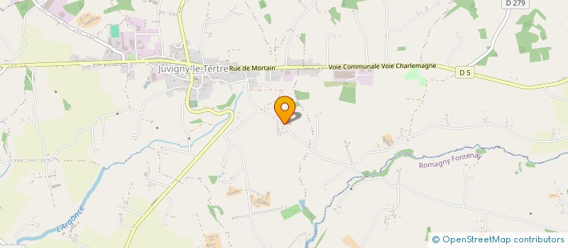 localisation de l'entreprise GAEC DE LA PREVOSTAIE à JUVIGNY LES VALLEES