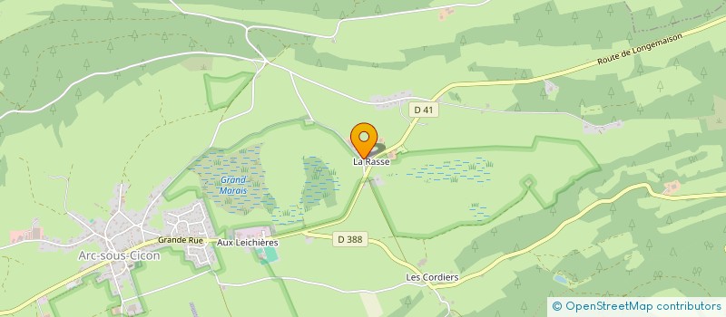 localisation de l'entreprise GAEC DE LA RASSE à ARC-SOUS-CICON