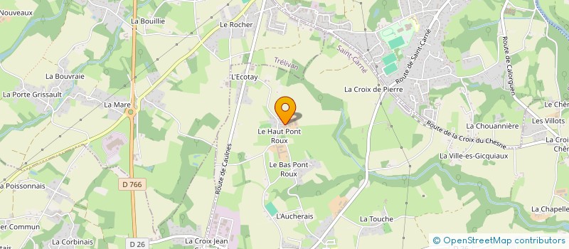 localisation de l'entreprise GAEC DE LA REAUTE à SAINT-CARNE