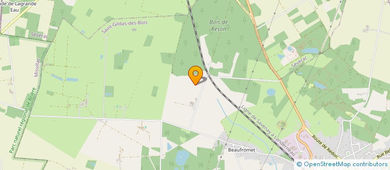 localisation de l'entreprise GAEC DE LA RENARDIERE à SAINT-GILDAS-DES-BOIS